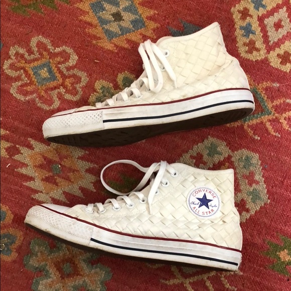 woven converse high tops